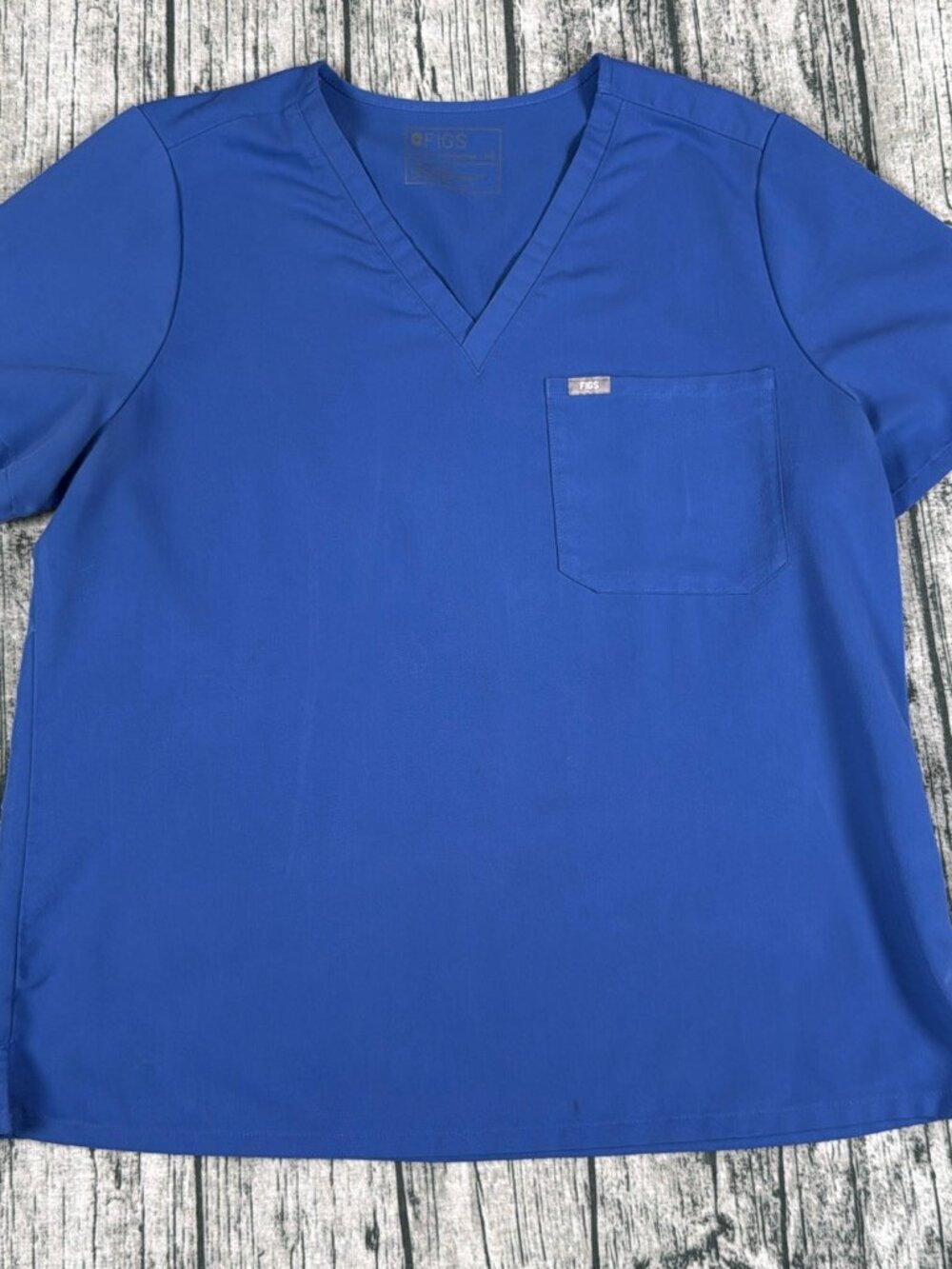 FIGS FW1000 Scrub Top Women's XXL Royal Blue V-Neck Technical Collection